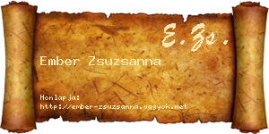 Ember Zsuzsanna névjegykártya